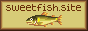 Fish with blue body and yellow fins, text: sweetfish.site